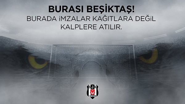 Resmi hesaptan ”Come to Beşiktaş” paylaşımı